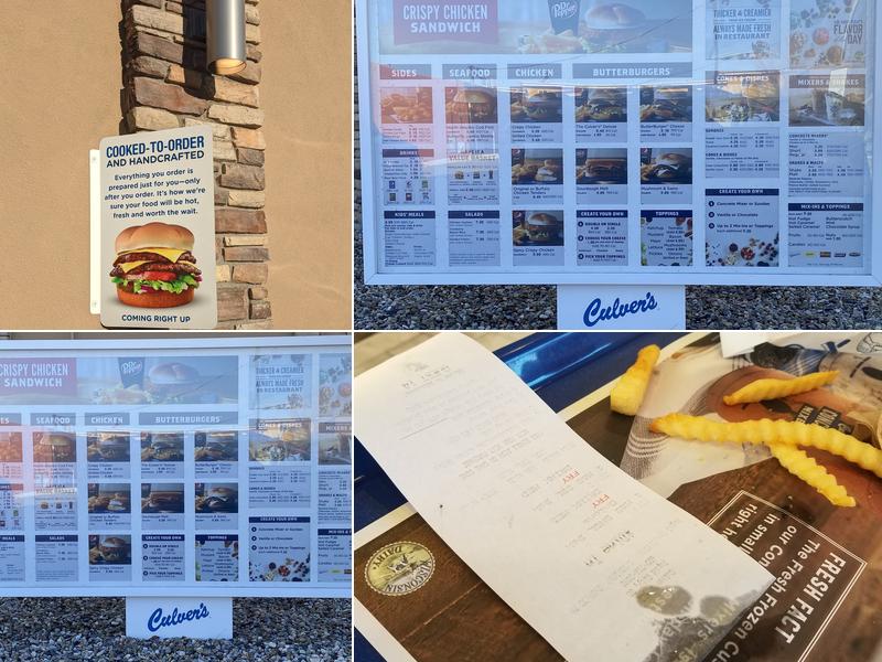 Culver’s Menu