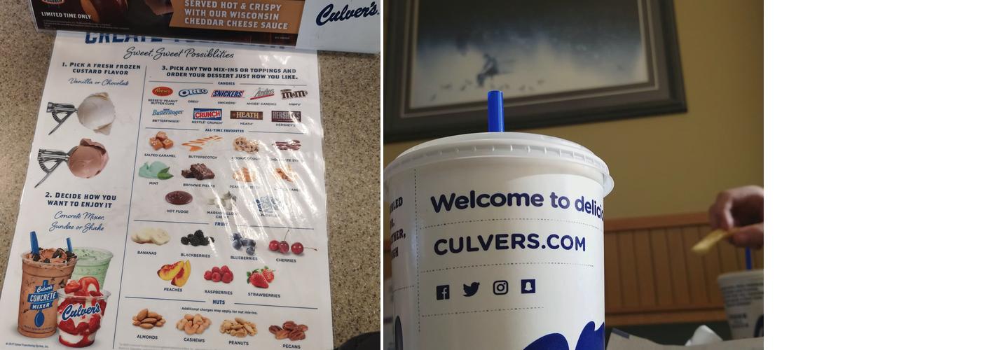 Culver’s Menu