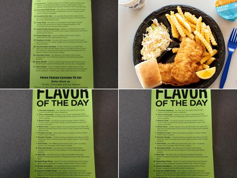Culver’s Menu