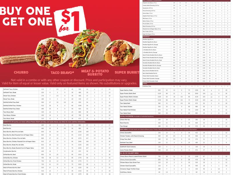 Taco John's Menu