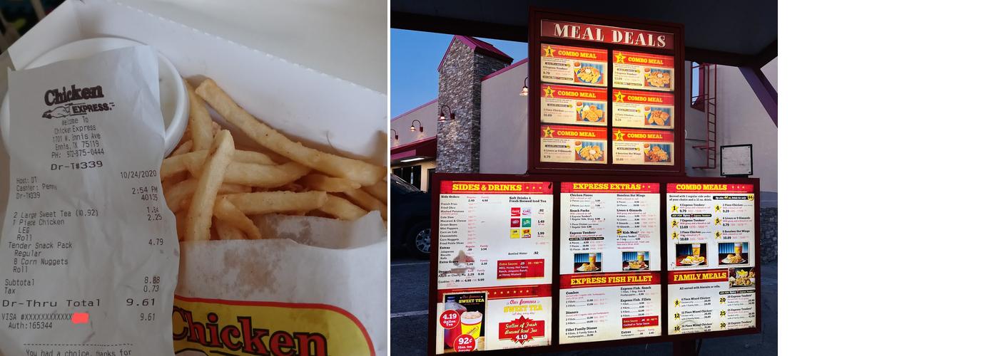 Chicken Express Menu