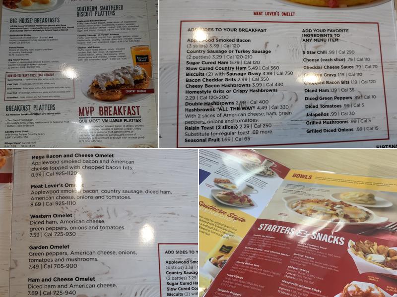Huddle House Menu