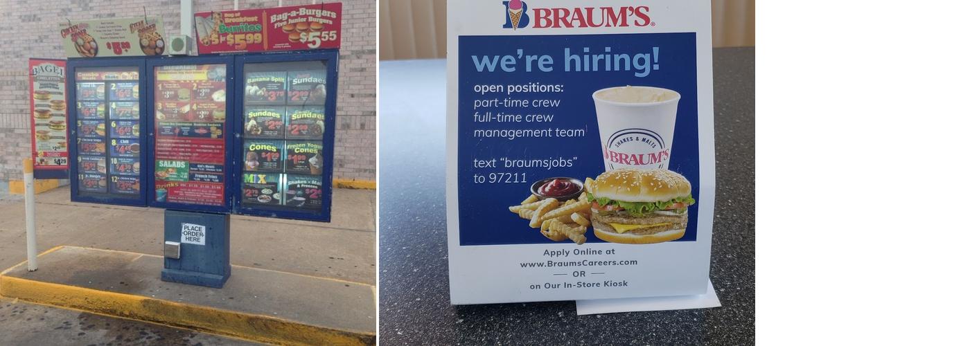 Braum's Ice Cream & Dairy Store Menu