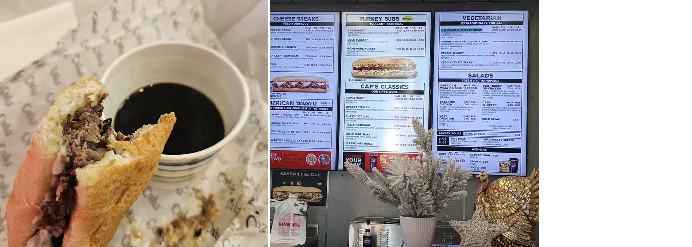 Capriotti's Sandwich Shop Menu