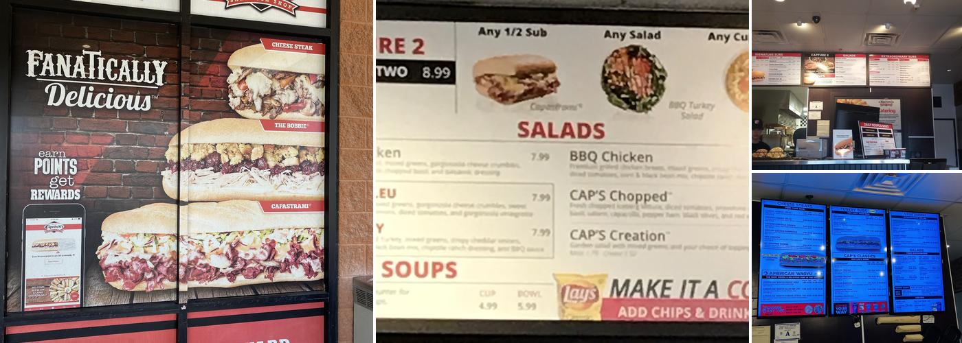 Capriotti's Sandwich Shop Menu