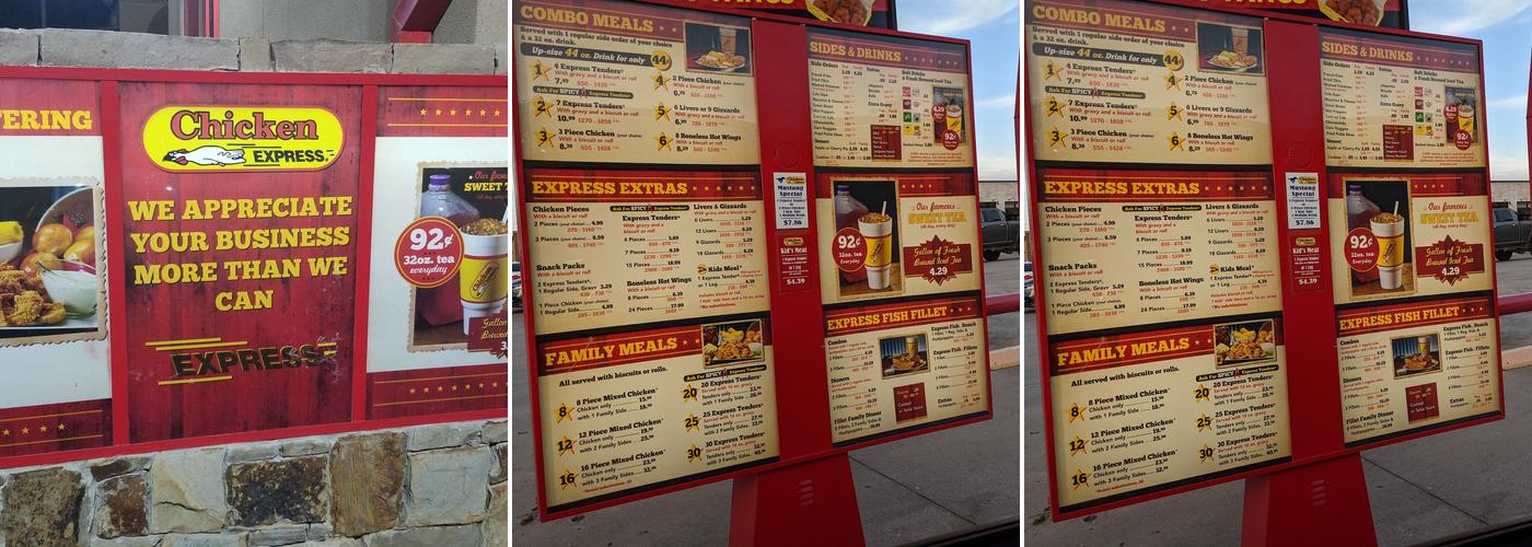 Chicken Express Menu