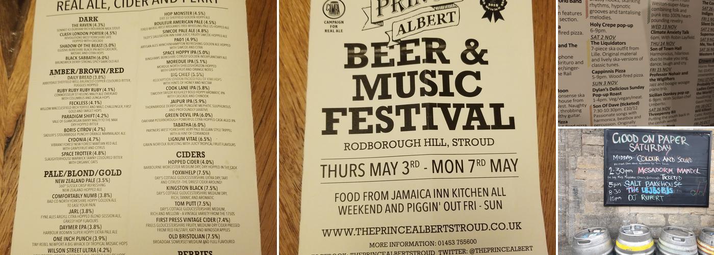 Prince Albert Inn Menu