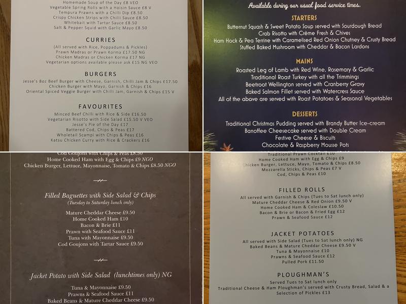 The Ram Inn Menu