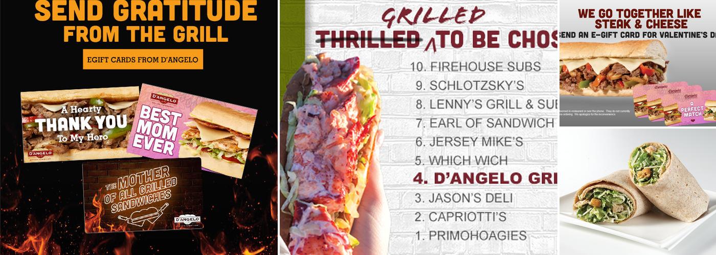 D'Angelo Grilled Sandwiches Menu