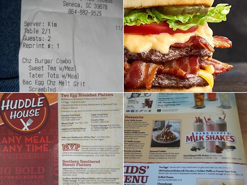 Huddle House Menu