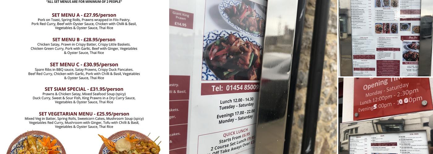 Siam Menu