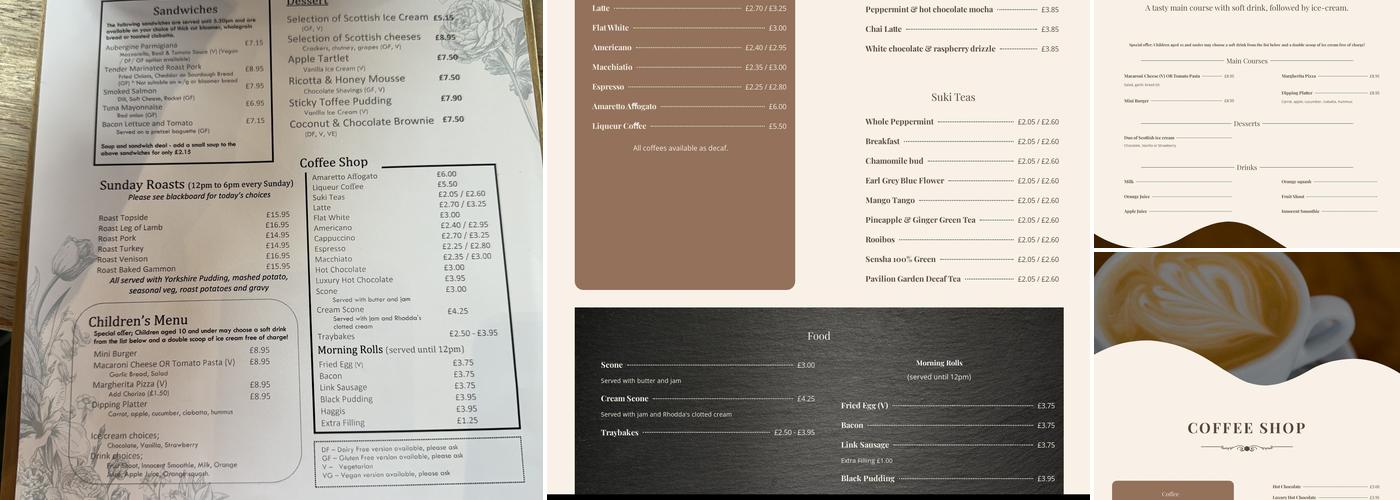 Uisge Bar & Restaurant Menu