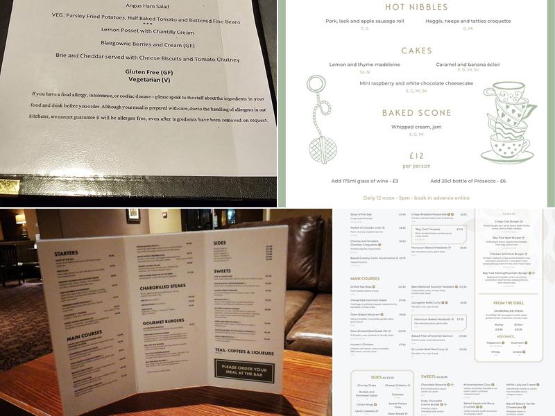 The Angus Hotel Menu