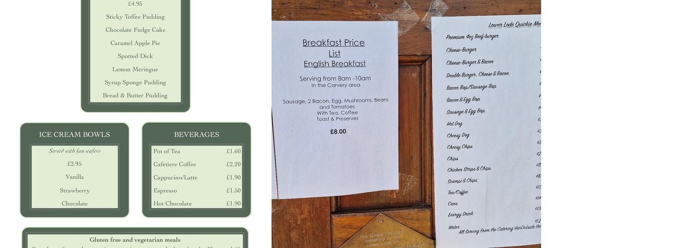 Lower Lode Inn Menu