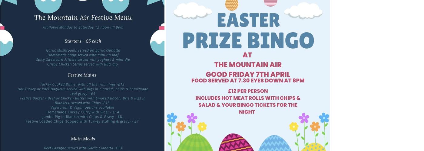 Mountain Air Inn Menu