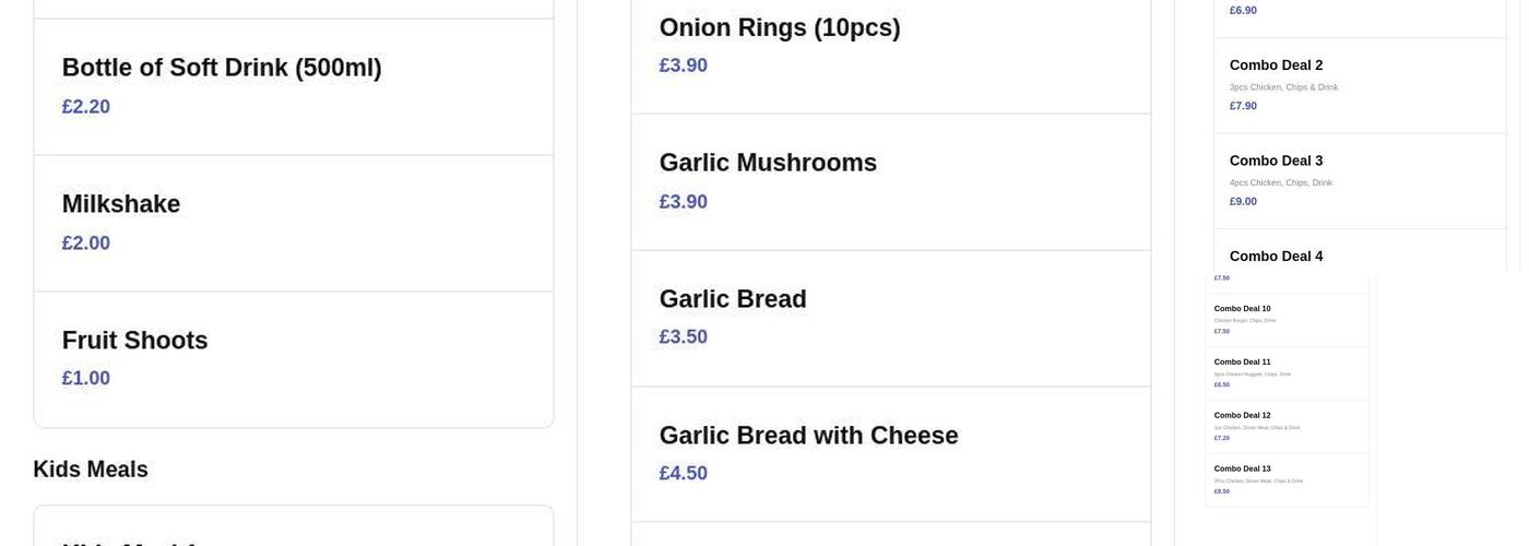 Blaenavon Kebab & PizzaHouse Menu