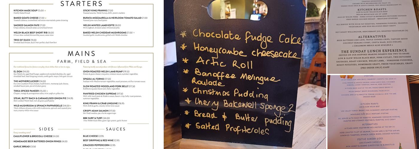 Butterflies Bar & Kitchen Menu