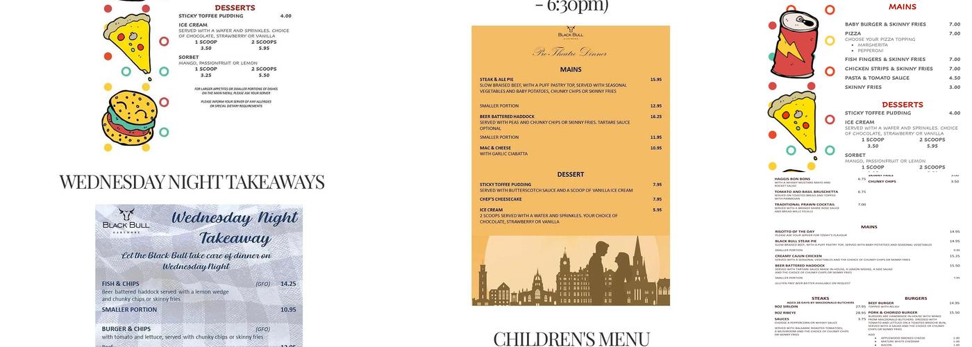 Black Bull Gartmore Menu