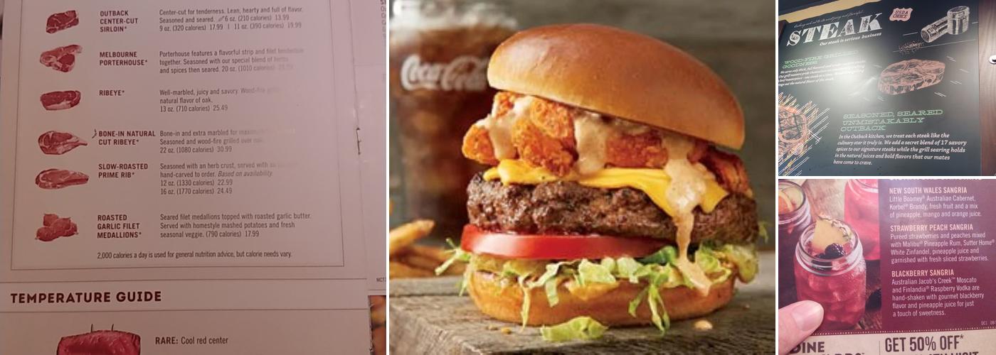 Outback Steakhouse Menu