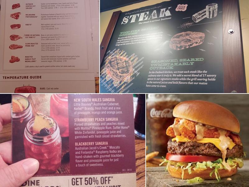 Outback Steakhouse Menu