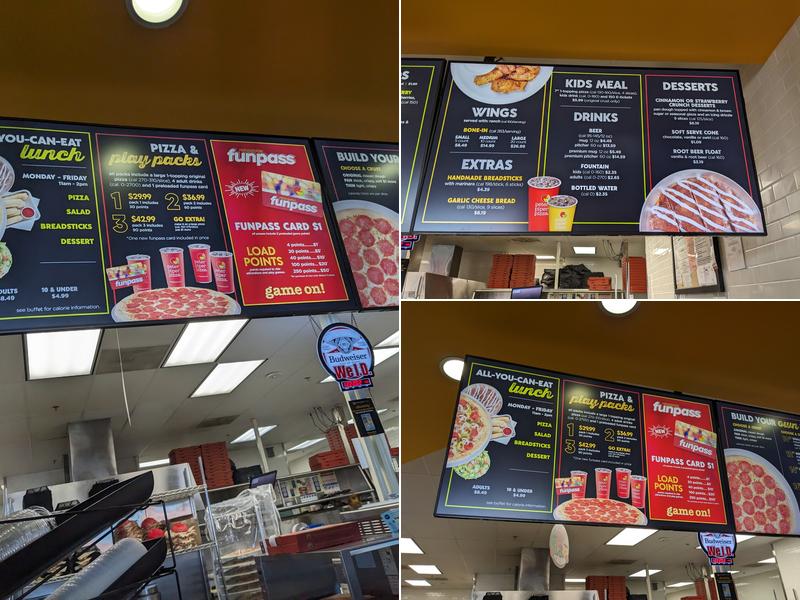 Peter Piper Pizza Menu