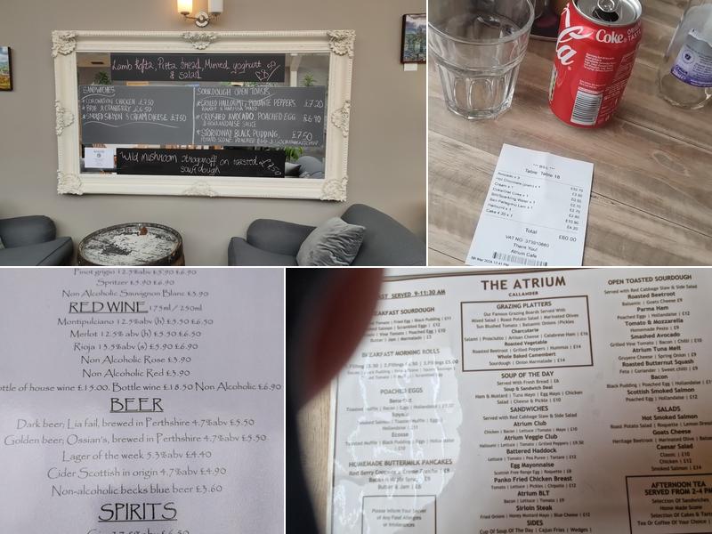 Atrium Cafe Restaurant Menu