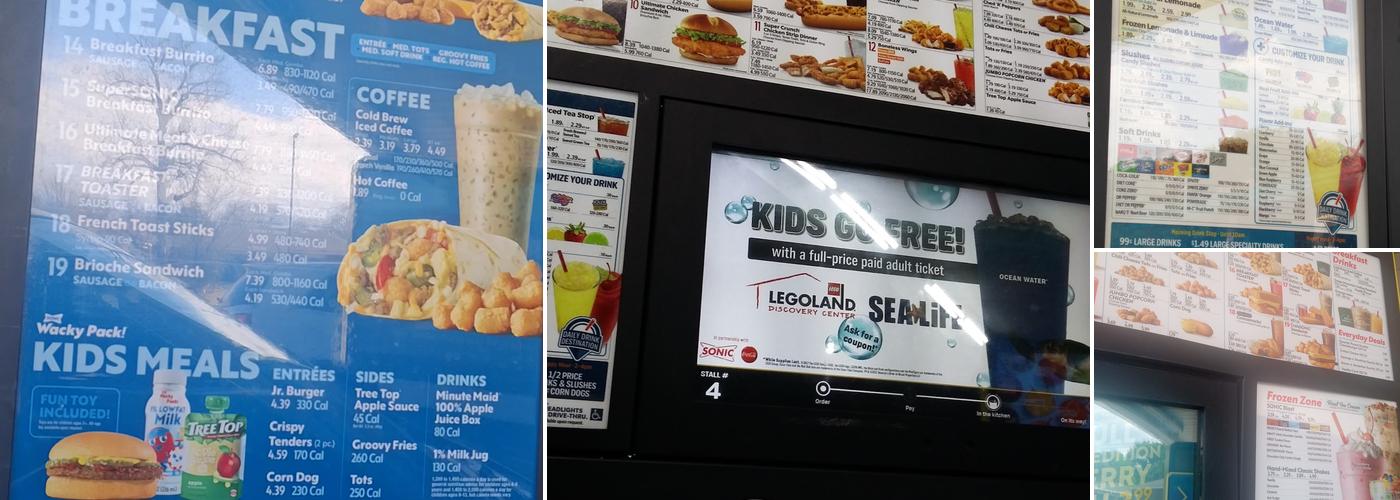 Sonic Drive-In Menu