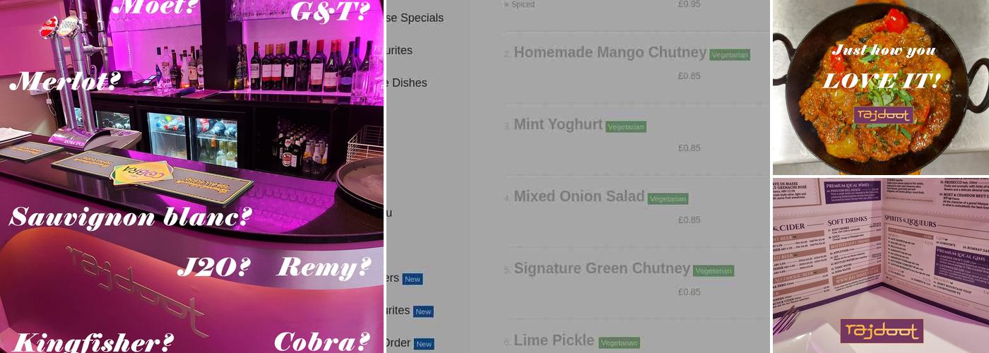 Rajdoot Indian Restaurant (Cirencester) Menu