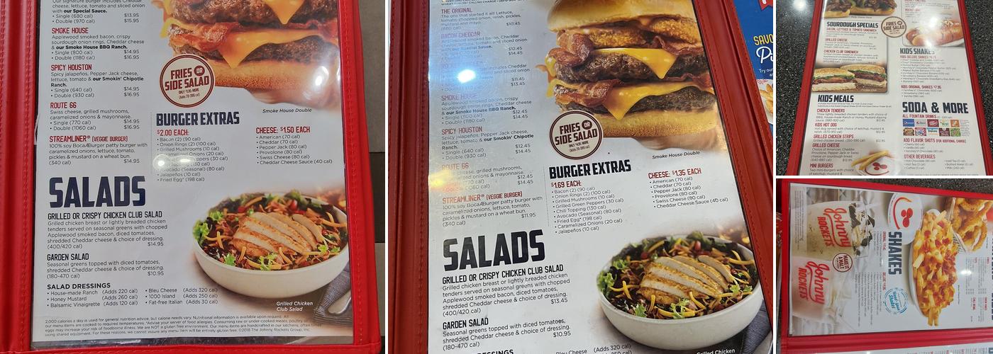Johnny Rockets Menu