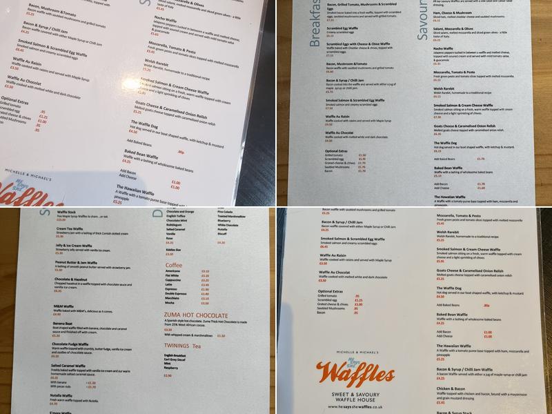 He Says She Waffles Menu