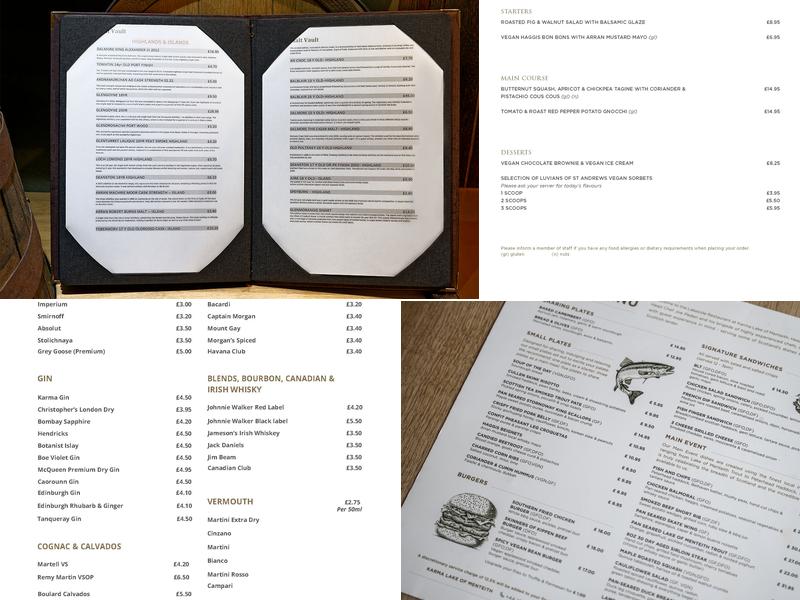 Karma Lake of Menteith Menu