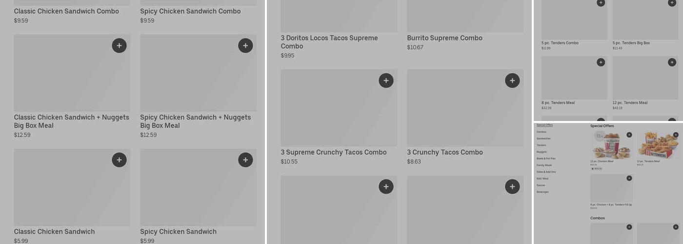 Taco Bell / KFC Menu
