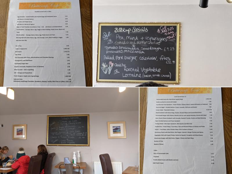 Buttercup Cafe Menu
