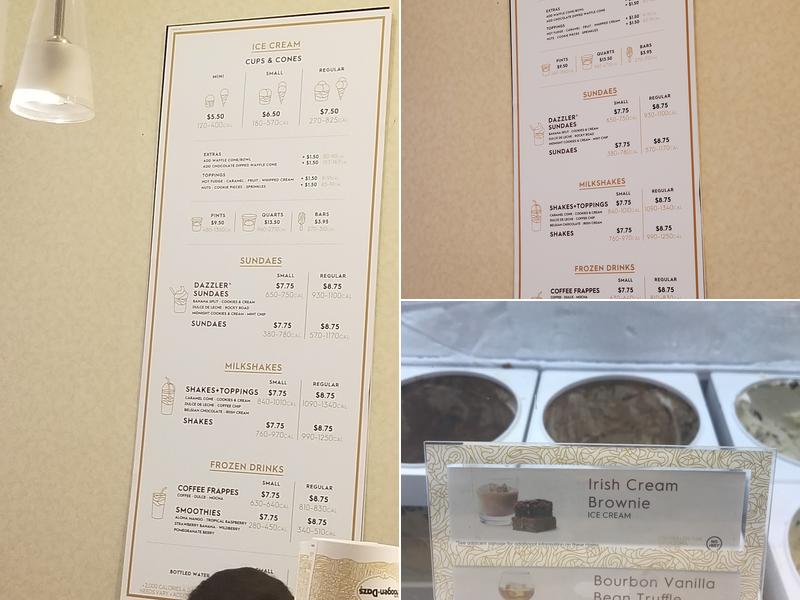 Haagen-Dazs Menu