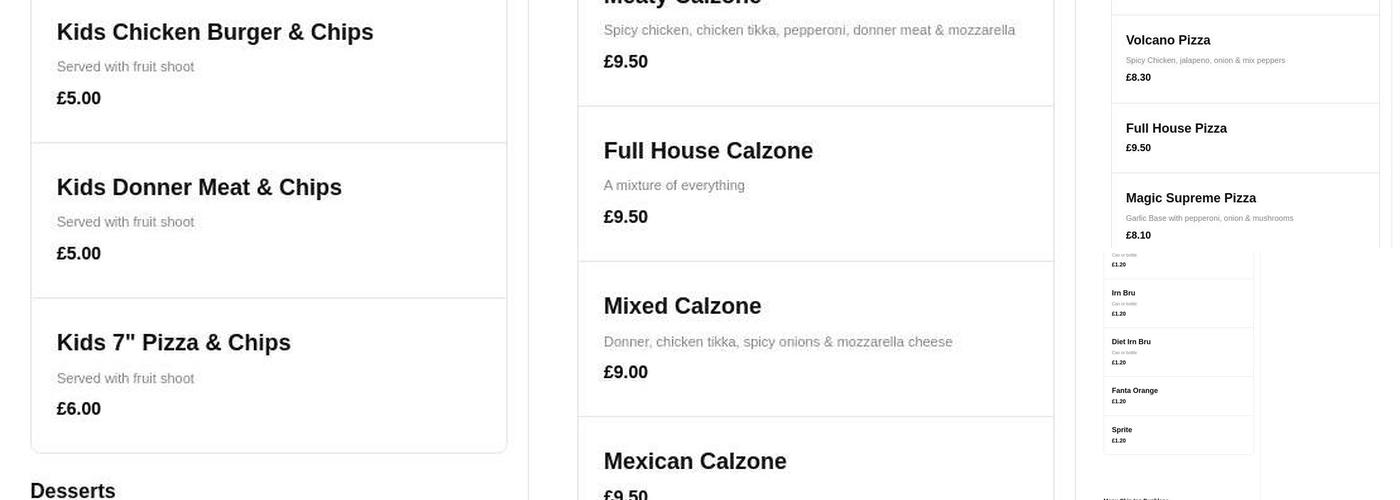 Chip Inn Dunblane Menu