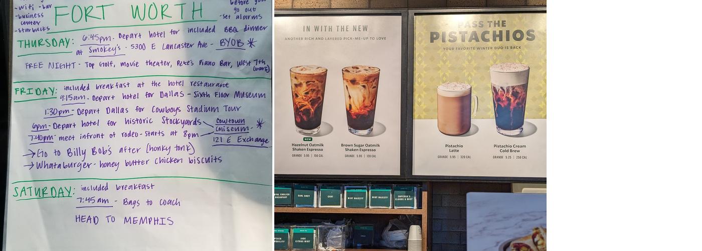 Starbucks Menu