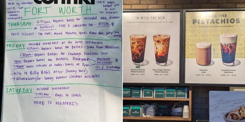 Starbucks Menu