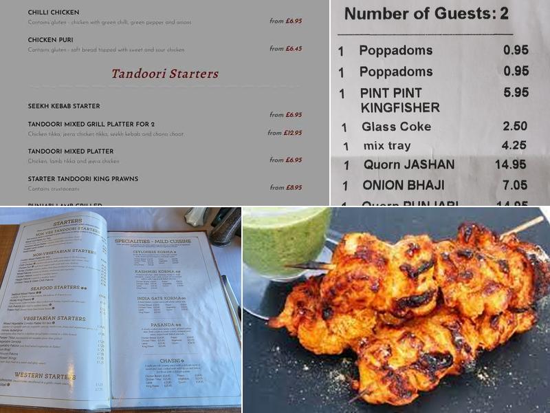 India Gate Tandoori Restaurant Menu