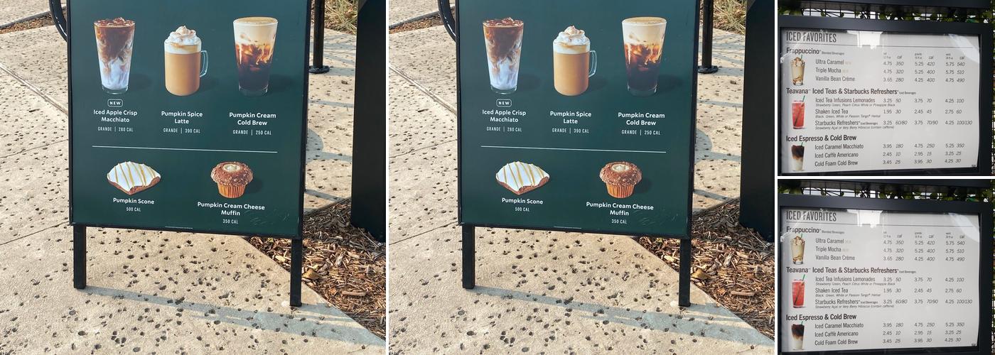 Starbucks Menu