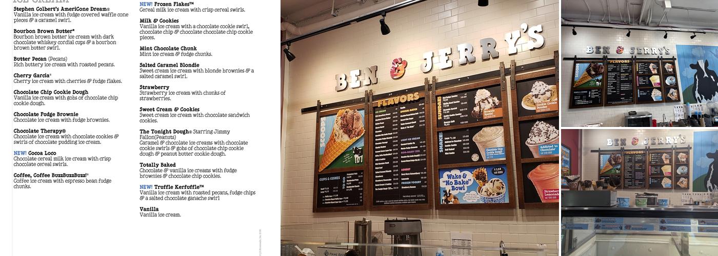 Ben & Jerry’s Menu