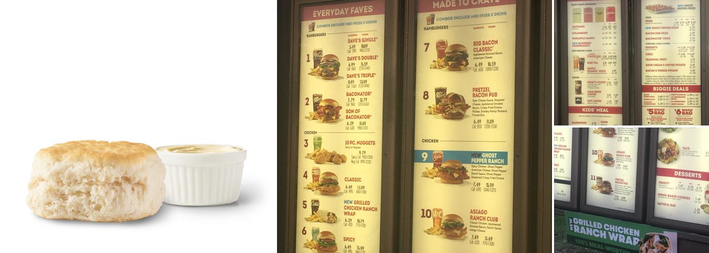 Wendy's Menu