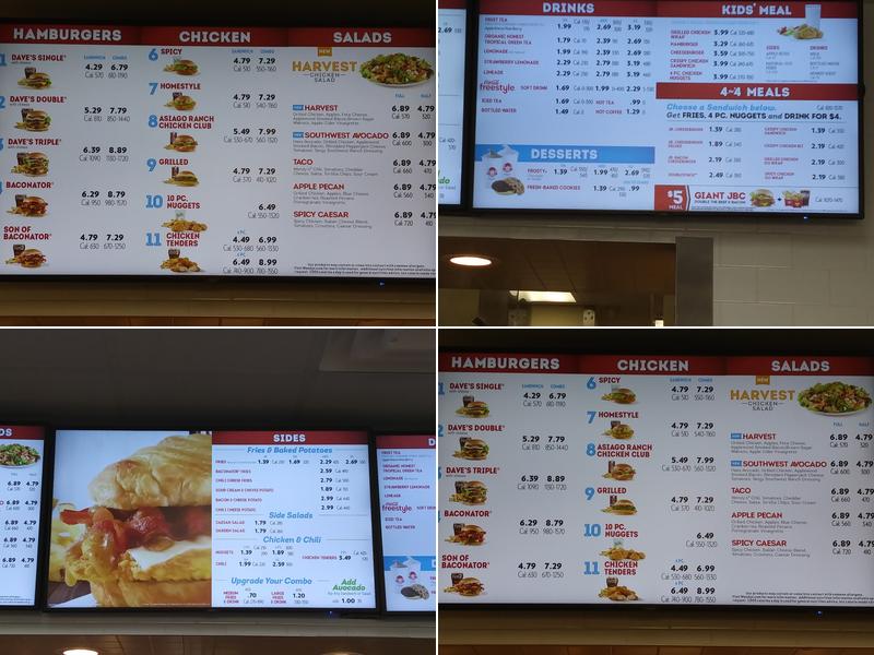 Wendy's Menu