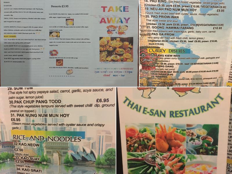 The Thai Esan Menu
