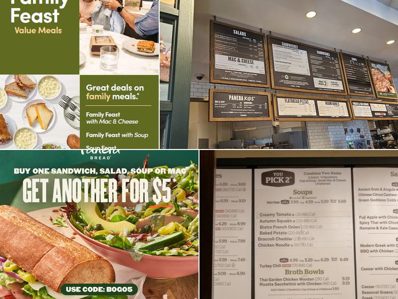 Panera Bread Menu