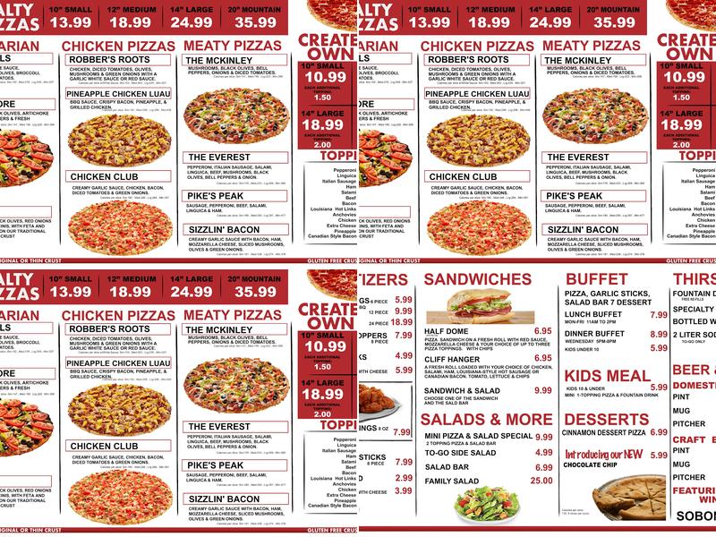 Mountain Mike's Pizza Menu