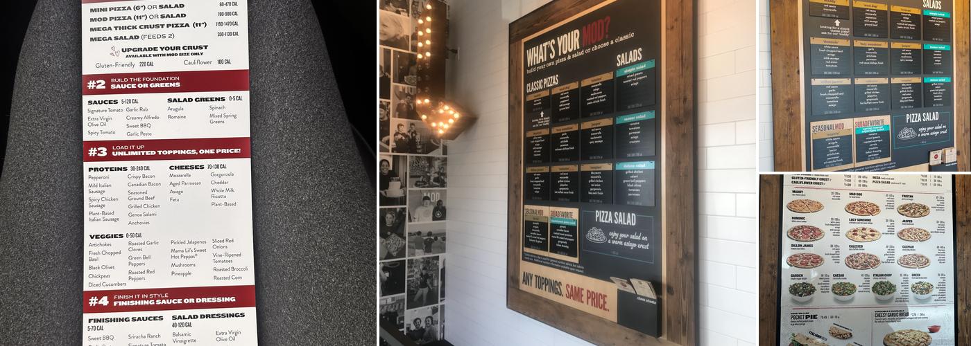 MOD Pizza Menu