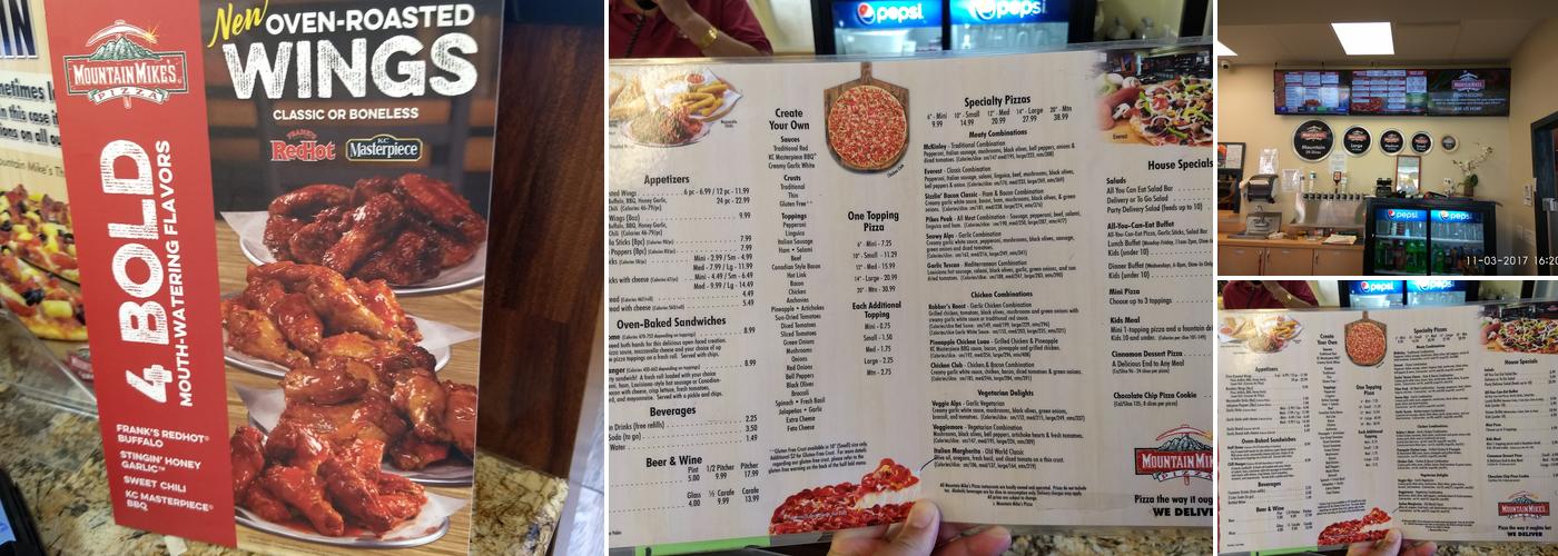 Mountain Mike's Pizza Menu