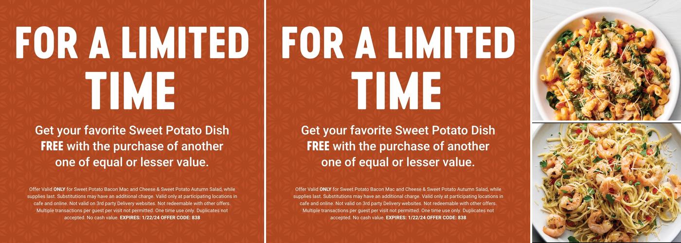 Corner Bakery Menu