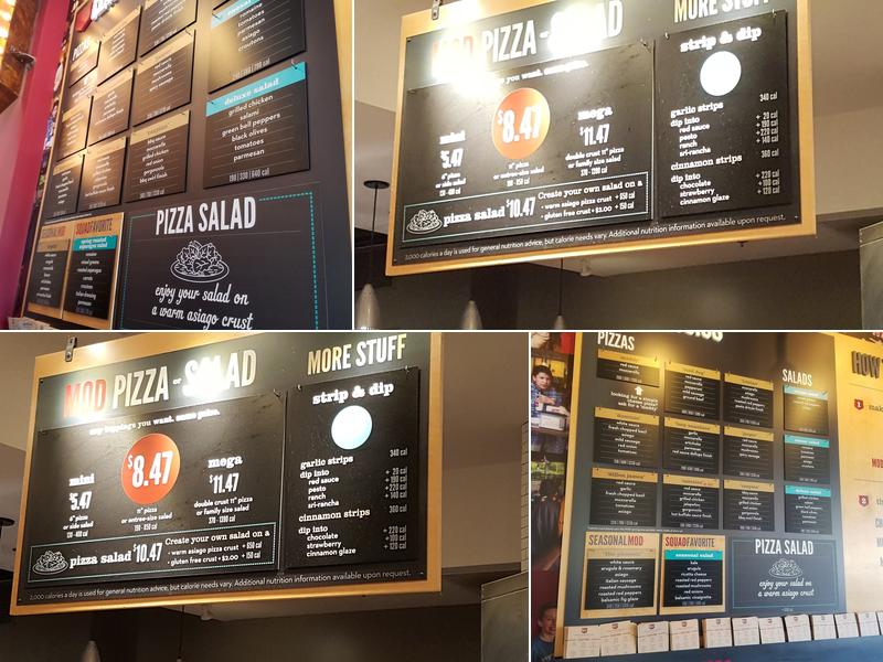 MOD Pizza Menu