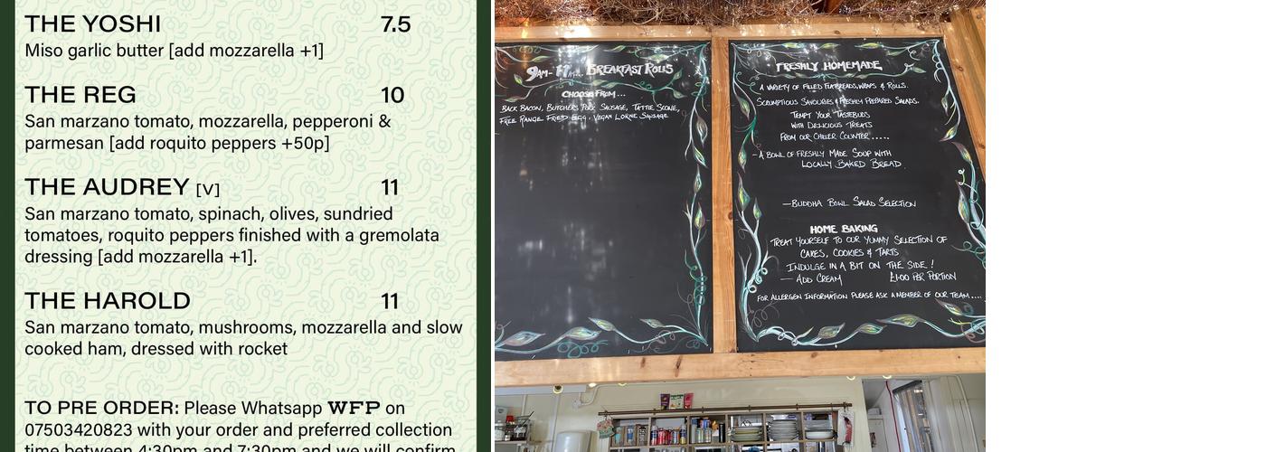 The Tea Garden at Comrie Croft Menu